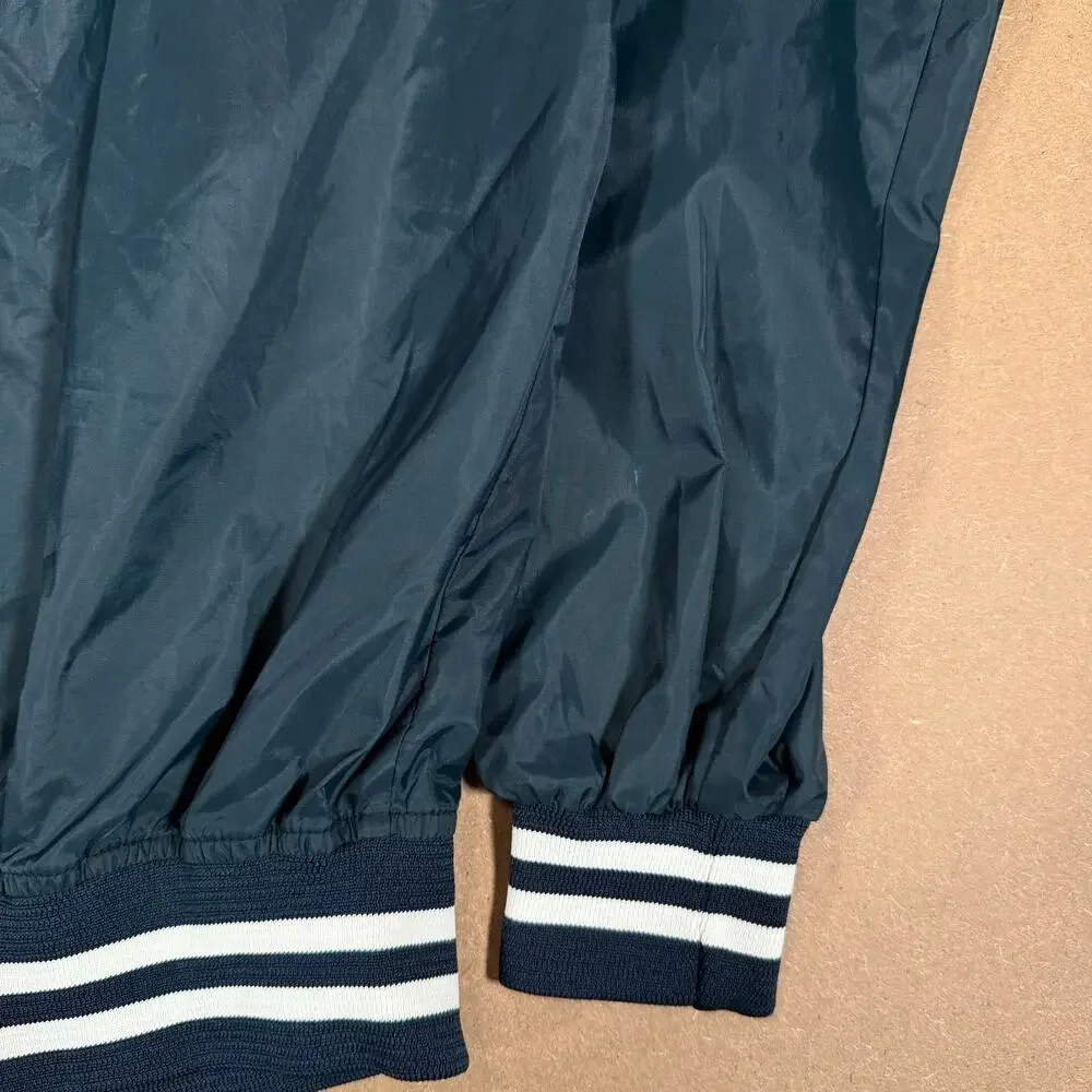 Vintage Golden Flake Potato Chips 80s Black White Chalk Line Bomber Jacket XL
